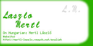 laszlo mertl business card
