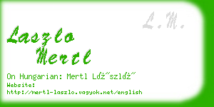 laszlo mertl business card